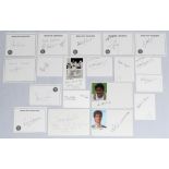 India Test and first-class cricketers 1950s-2010s. A selection of nineteen signatures on white