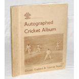 A.J.W. McIntyre Benefit Year 1955. 'Autographed Cricket Album'. Hardback Benefit album produced