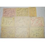 County and representative team autographs 1960s/1970s. A selection of eight album pages, each page