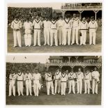 H.D.G. Leveson-Gower's XI v South Africans, Scarborough 1935. Two original mono photographs of