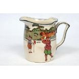 Royal Doulton 'Golfing series' 1911-1932. A squat jug, decorated in colour with cavalier figures (