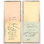 Harlequins v West Indies 1928. Small autograph album comprising two pages nicely signed in black ink