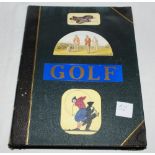 Golf advertising 1920-1937. Large leather bound album comprising over seventy mainly American