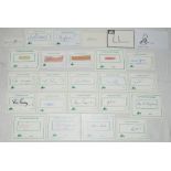 Australian Test signatures 1930s-2010s. Twenty five signatures on white cards, some with printed