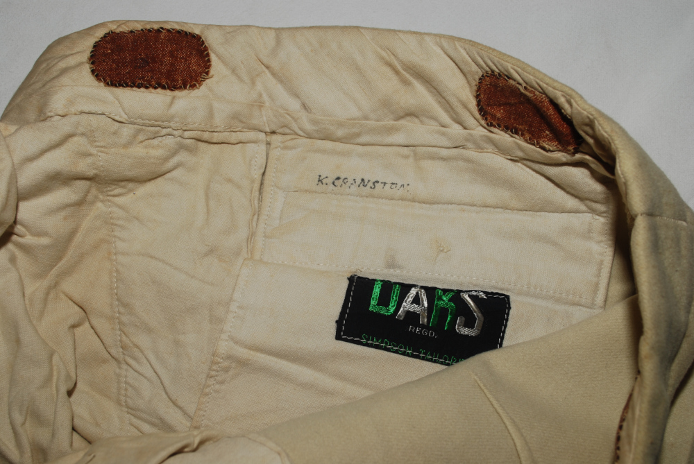 Kenneth Cranston. Lancashire & England 1947-1948. A selection of creme cricket shirts and trousers - Image 2 of 2