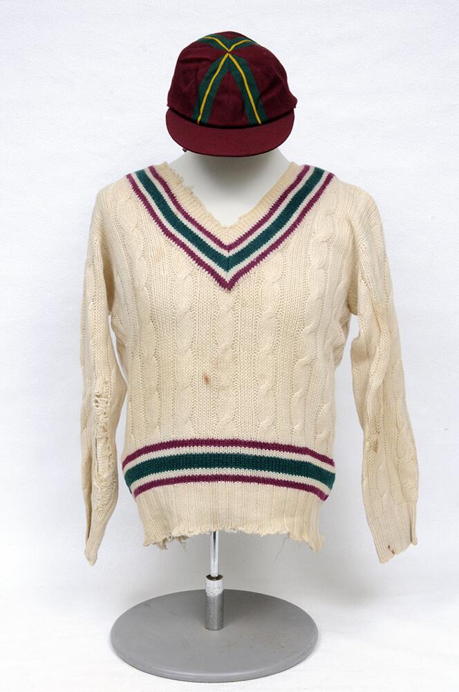Kenneth Cranston. Lancashire & England 1947-1948. Club Cricket Conference cricket cap and long