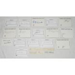 Yorkshire C.C.C. signatures 1900s-2000s. Over sixty signatures, the majority on white cards with