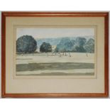 'The Cricket Match (Lustleigh Devon)'. P.A.[?] Shreeve. Attractive original watercolour of a scene