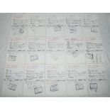 South Africa 1999. Fifteen original immigration landing cards, each signed by the respective South