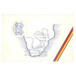 M.C.C. tour of South Africa 1956/57. Official M.C.C. Christmas card from the tour of South Africa