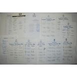 England teams and touring parties 1987-1998. A good selection of twelve official autograph sheets