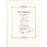 'The Centurions- Scorers of 100 First-Class Centuries'. Headed book insert by Boundary Books