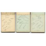 County autographs 1939. A large maroon leather autograph album nicely signed by members of County
