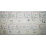 West Indies 1997 & 1998. Thirteen original immigration landing cards, each signed by the