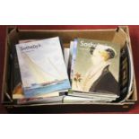 A box of miscellaneous auction catalogues, to include Sotheby's British Important Paintings etc