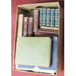 A box of miscellaneous books to include Prince Charles Edward by Andrew Lang, Royal Commission on