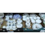 Two boxes of miscellaneous china, to include Royal Crown Derby Asiatic Pheasant pattern part tea