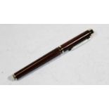 A Scheaffer fountain pen, having a 14ct gold nib with faux guilloche enamelled barrel and cover,