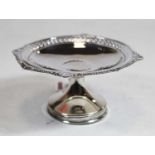 A George V silver pedestal bonbon dish, having pierced circular rim, 2.7oz