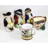 A collection of ceramics, to include a Royal Doulton character jug, a Staffordshire pottery loving