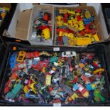 Two boxes of diecast including a quantity of Matchbox, Lesney etc