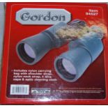 A pair of boxed binoculars, made by Gordon