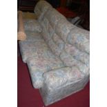 A contemporary G-Plan floral upholstered two piece suite comprising; three seater sofa and single