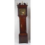 John Cure(?) of Bowling-Lane - an early 19th century oak longcase clock, the hood having broken