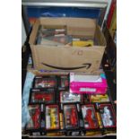 Three boxes of modern issue diecast including Corgi Fire Heroes, Corgi Classics etc