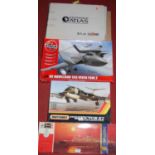 Four various plastic kits, to include a Revell SS Oriana, Matchbox Hamley Victor, and an Airfix