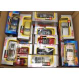 A quantity of Burago 1:43 scale boxed models, to include BMW M Roadster, Ferrari F50, box wagon