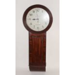 George Priest of Norwich - an early 19th century mahogany droptrunk wall clock, having a signed