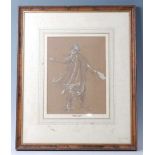 Ernest Crofts (1847-1911) - Portrait of a Cavalry Officer in standing pose, pencil, heightened