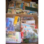 Two boxes of various plastic kits, to include ESCI NATO Troops, Academy Tomahawk, various Airfix