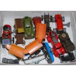 A box containing various Minic and Schuco style cars etc