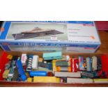 One box of modern issue plastic commercial vehicles; and a boxed display case