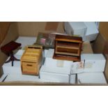 One box containing a quantity of modern dolls house furniture