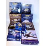 Nine various boxed mixed scale Corgi Aviation Archive diecast Aircraft, all appear as issued,