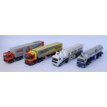 A Tekno 1/50 scale loose road transport commercial vehicle group to include a Routiers Bretons Volvo