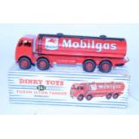 A Dinky Toys No. 941 Foden Mobilgas tanker comprising of red body with Mobilgas livery and red