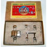 Dinky Toys No.101 Pre War Dining Room set in box ,consists of the following : 6 chairs and one table