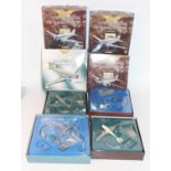 Eight various boxed Corgi Aviation Archive 1/144 scale military and passenger diecast aircraft,