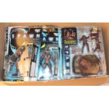Nine various carded McFarlane Toys Spawn action figures and playsets, all housed on original backing