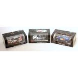 A Minichamps 1/43 scale limited edition race car and buggy diecast group, three examples to