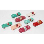 Dinky group lot of racing cars as follows,110 Aston Martin x 3 and 1x no 104 Aston Martin,