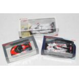 A Spark Models 1/43 scale high speed racing model group, three boxed as issued examples to include