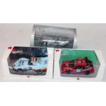 A Bizarre Models 1970s and 1980s resin race car group, three boxed as issued examples, to include