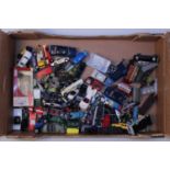 One tray containing a quantity of mixed diecast, plastic and white metal miniature vehicles and