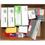 One box containing a quantity of various boxed resin and white metal classic car racing kits, some