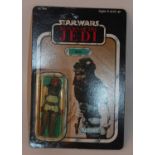 A Kenner Star Wars Return of the Jedi Nikto 3¾" action figure on original unpunched 79 backing card,